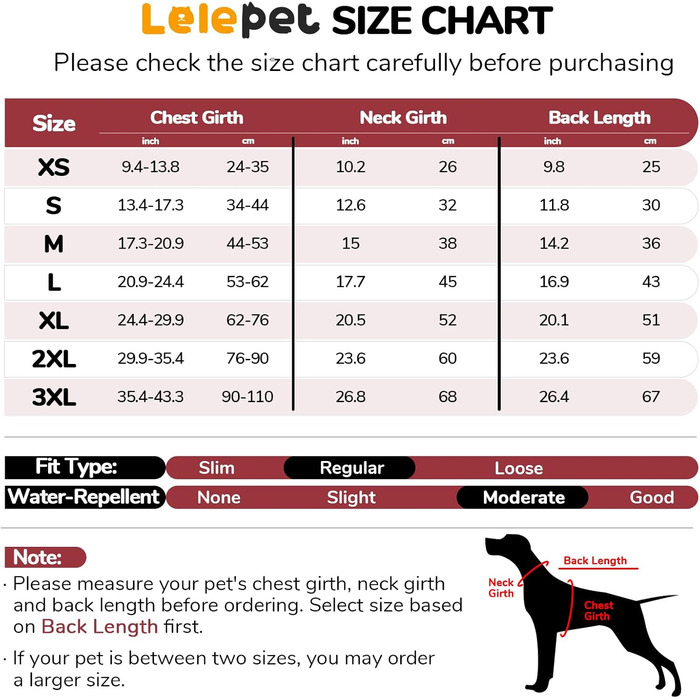 Зимовий теплий водонепроникний одяг для собак великих порід Lelepet, червоний XL