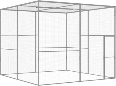 Клітка для котів vidaXL 3x3x2,5 м з оцинкованої сталі