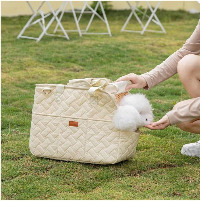 Автокрісло для собак - переноска для маленьких собак, автотранспортування, сумка-переноска, сумка через плече, автокрісло для собак (Сірий, L 41x30x18 см)