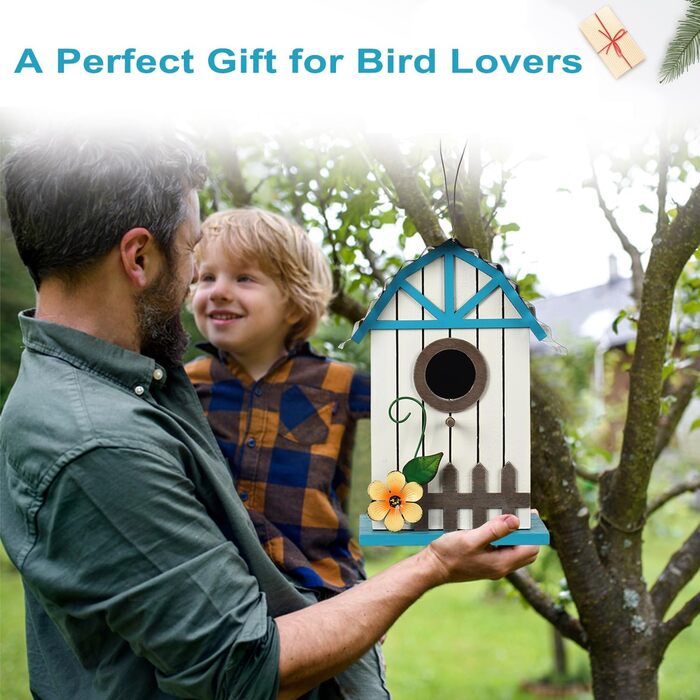 Дерев'яний будиночок для птахів Vogelhaus - годівниця та гніздовий ящик для диких птахів (28x18.5x31.5 см)
