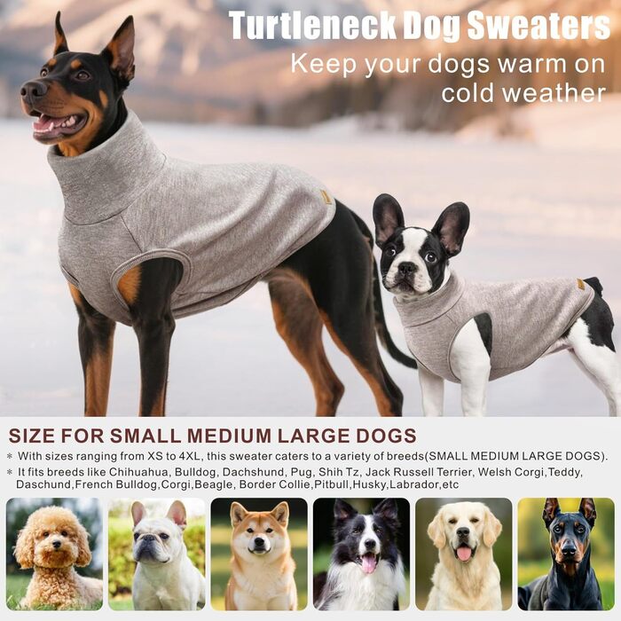 Світшот для собак Mosucoirl: теплий та стильний одяг для маленьких, середніх та великих собак XS-4XL (XL, Хакі)