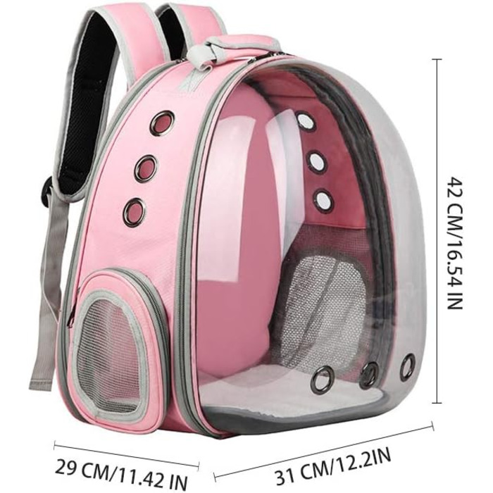 Транспортна переноска для котів Transportbox Katze – рожева, складна, з регульованим плечовим ременем, для котів та маленьких собак