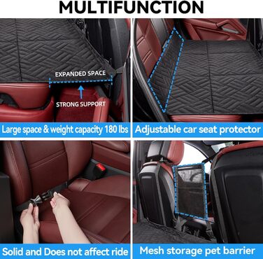 Підстилка для собак у багажник авто, чорна, для SUV, з жорстким дном