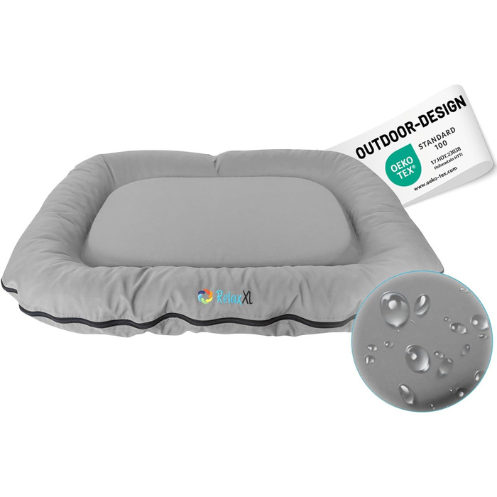 Ортопедичне собаче ліжко для відпочинку на вулиці Luna: 70x55 см, 60°C, Vicochaum, для маленьких собак (M, Сірий)