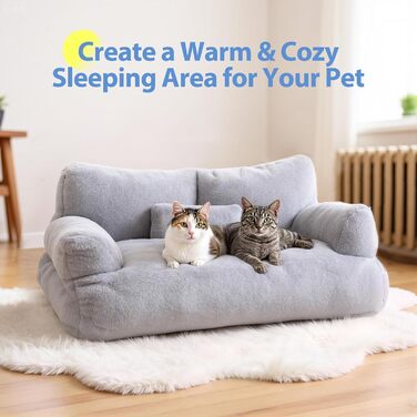 М'яке ліжко для котів та собак великого розміру, 75x51x28 см, з неслизьким дном