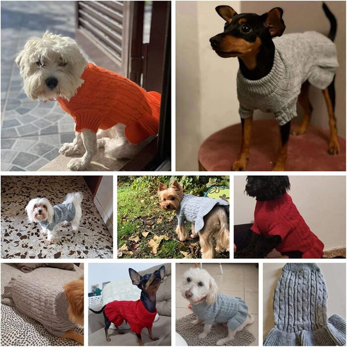 Пуловер для собак маленьких порід: теплий зимовий одяг для чихуахуа, йоркширського тер'єра та інших