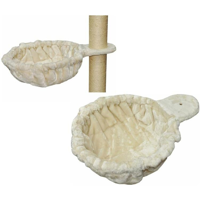 Котячий будиночок-лежанка Nanook Kratzbaum для великих котів - XXL, діаметр 45 см, глибина 12 см, бежевий