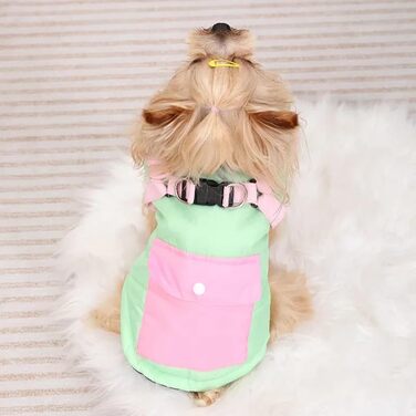 Легка та м'яка водонепроникна куртка для собак (Шиба-іну, Бульдог, Йоркширський тер'єр, Мопс), блакитна, розмір S