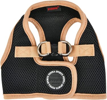 Шлейка для собак Puppia Soft Vest Harness B II Schwarz XL, чорний колір, 110 г