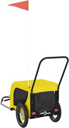 Причіп для велосипеда Gecheer для собак та інших домашніх тварин (124 x 53 x 53 см, жовто-чорний)