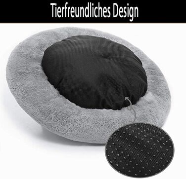 Ортопедичне ліжко для собак XXXL: зручне та м'яке, для великих та середніх порід, сірого кольору. Ліжко-гніздо, антистрес, круглого та овального типу.