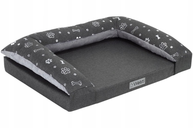 Ліжко для собак 2в1 (диван та матрац) Welsti, 70x50 см, м'яка підстилка-подушка