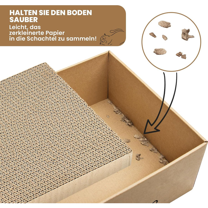 Ycozy Дряпальня для котів з будиночком та 5 дряпальними поверхнями, велика двостороння картонна дряпка для котів, високоякісний змінний картон, міцні котячі меблі