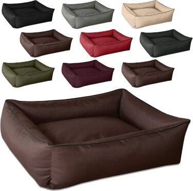 Ліжко для собак BedDog MAX, XXL, коричневе (CHOCOLATE), 120x85x23 см. Знімна та миюча наволочка, зручне собаче ліжко-корзина