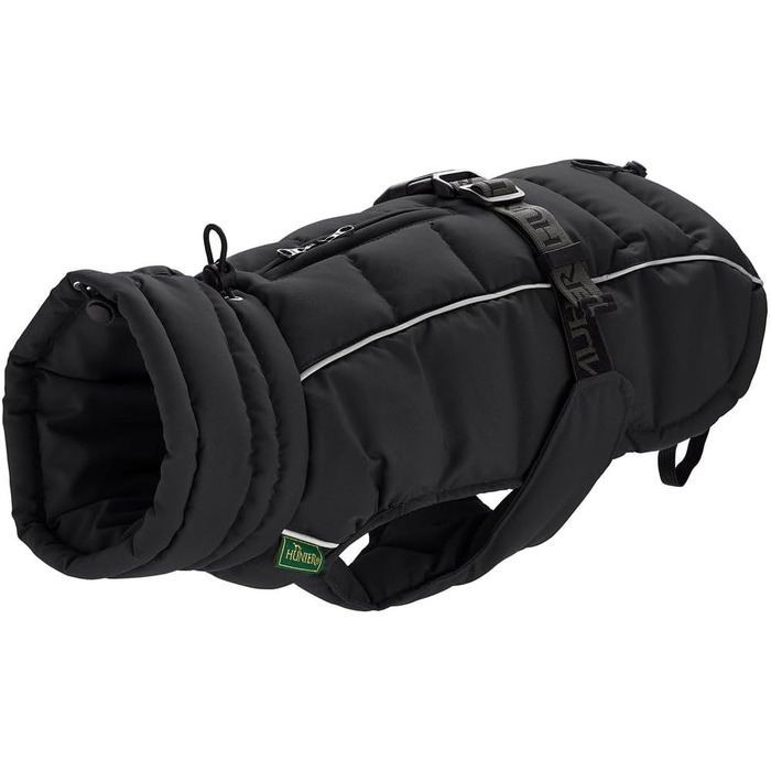 HUNTER Hundemantel Paxson Mops & Co. - стильний водонепроникний теплий одяг для собак, чорний, розмір 36