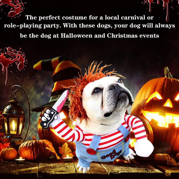 Костюм на Хелловін для собак, одяг для домашніх тварин, жахливий костюм для собак, вечірковий одяг для собак, для середніх та великих собак XL