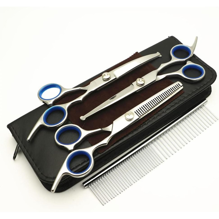 Набір ножиць для грумінгу собак 6 дюймів з безпечними закругленими кінцями, для догляду за шерстю собак та котів, 4 шт.