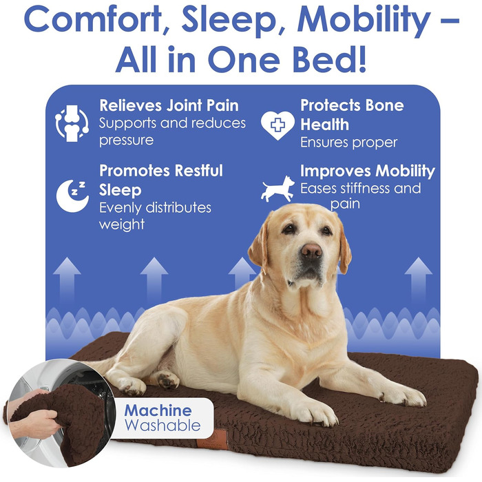 Матрац для собак American Kennel Club з memory foam, ортопедичний, 42x27 см, коричневий