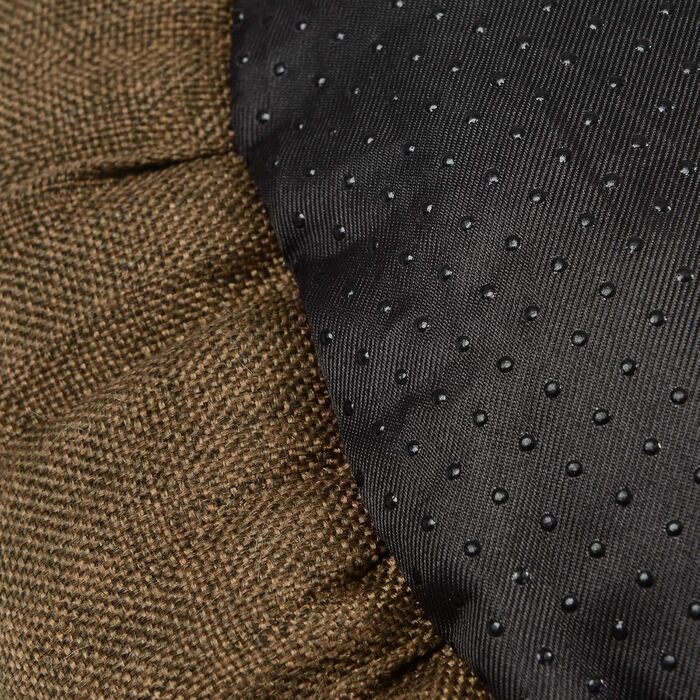 Ліжко для собак Feandrea, кошик для котів, доунат, діаметр 75 см, коричневий PGW075C01, розмір 75x75x12 см