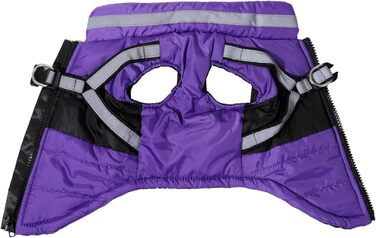 Водонепроникна куртка для собак на зиму, для малих та середніх порід, з кріпленням для повідка, для французьких бульдогів (Хакі, L)