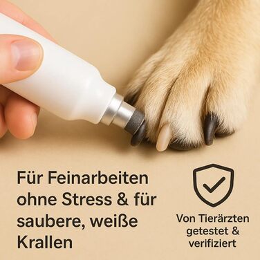 PetTrim 2-в-1: електричний триммер для кігтів + шліфувальник, LED-підсвітка, для котів та собак усіх розмірів, перезаряджається