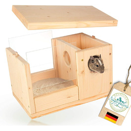 Преміум пісочник для хом'яків, мишей, щурів та дегу Nagergaleria® з унікальною системою збору бруду