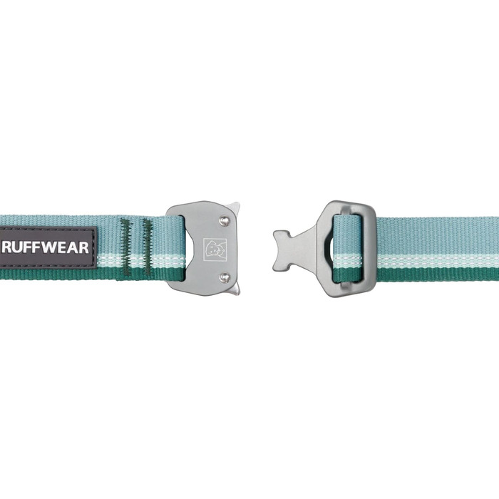 Нашийник для собак RUFFWEAR Top Rope, міцний і зручний, розмір L (36–51 см), кольору базальтово-сірий (River Rock Green), для прогулянок