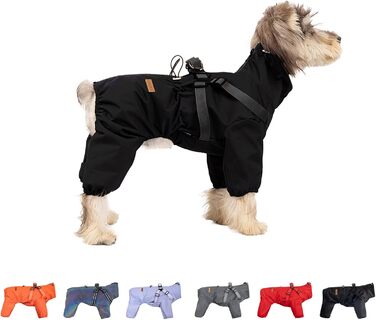 Водонепроникний комплект для собак BT Bear: жилет, дощовик, жилетка, XL, чорний