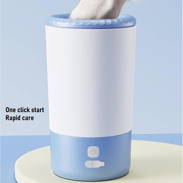 Електричний очищувач лап для собак Asixxsix, USB, автоматичний, для собак та котів (Blue)