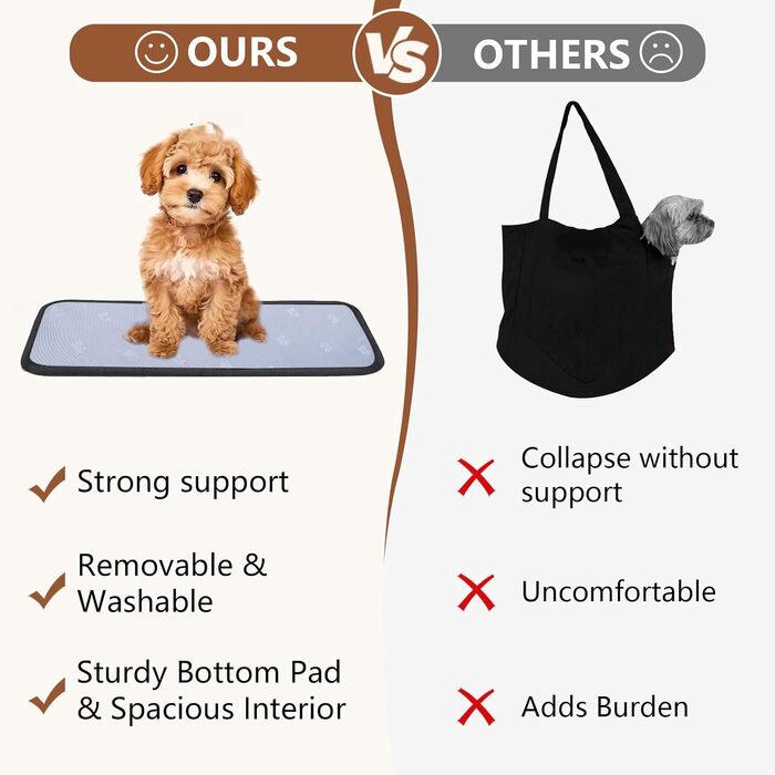 Сумка-переноска для собак, котів та цуценят – м'які боки, зручна для подорожей, з 4 кишенями, складна, легка, до 6,8 кг, для подорожей, до ветеринара, на прогулянку, бежева