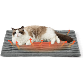 Тепла самонагрівальна підстилка для котів та собак BEDSURE - 76x50 см. Зручна, миюча, з антиковзаючою основою. Підійде для кліток та лежанок.