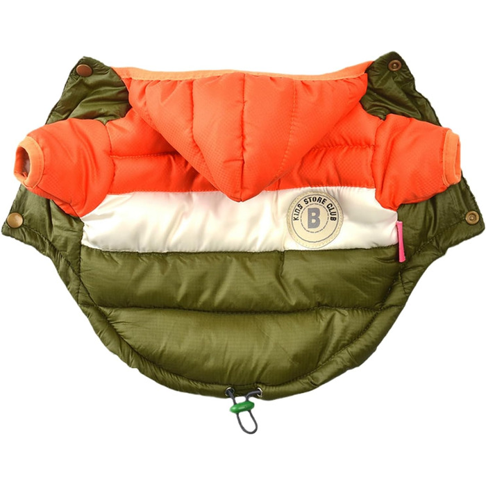 Зимовий одяг для собак GIBZ: теплий водонепроникний зимовий одяг з капюшоном для маленьких собак, XL, помаранчевий