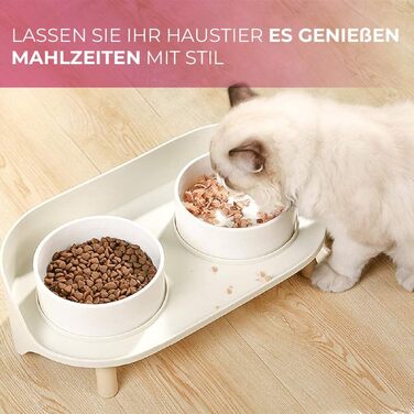 MaxxPet Подвійна керамічна миска для корму та води для собак і котів, антрацит