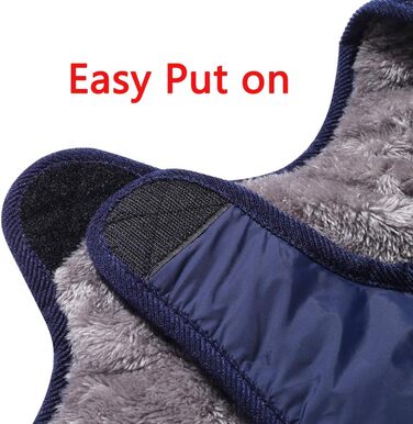 Флісова нашийникова стрічка JoyDaog для собак середніх порід, водонепроникна куртка для собак з бавовняної тканини для холодної зими (XL, Синій)