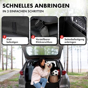 Захист для багажника WALSER Cäsar: килимок з боковим захистом, універсальний, для собак, чорний