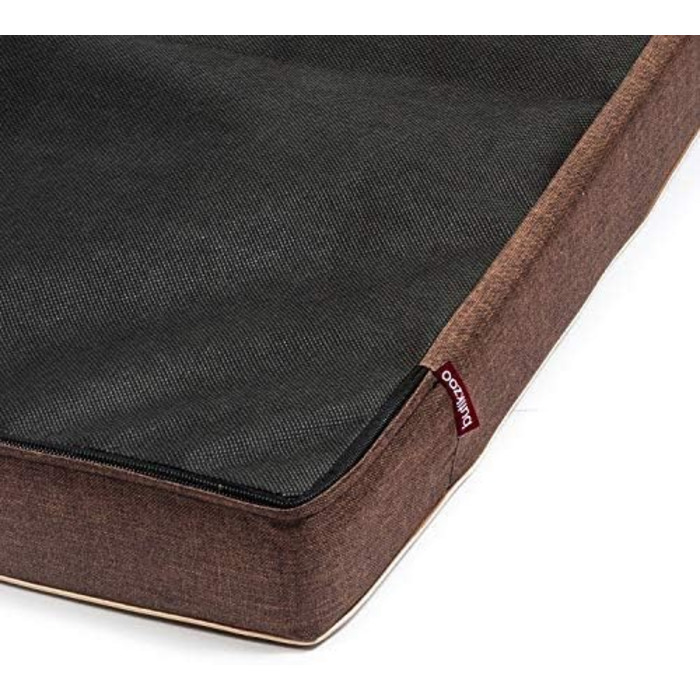 Матрац для собак | Собаче ліжко, подушка, матрац | Codura, стильний, миючий | 100 x 75 x 6 см, коричневий