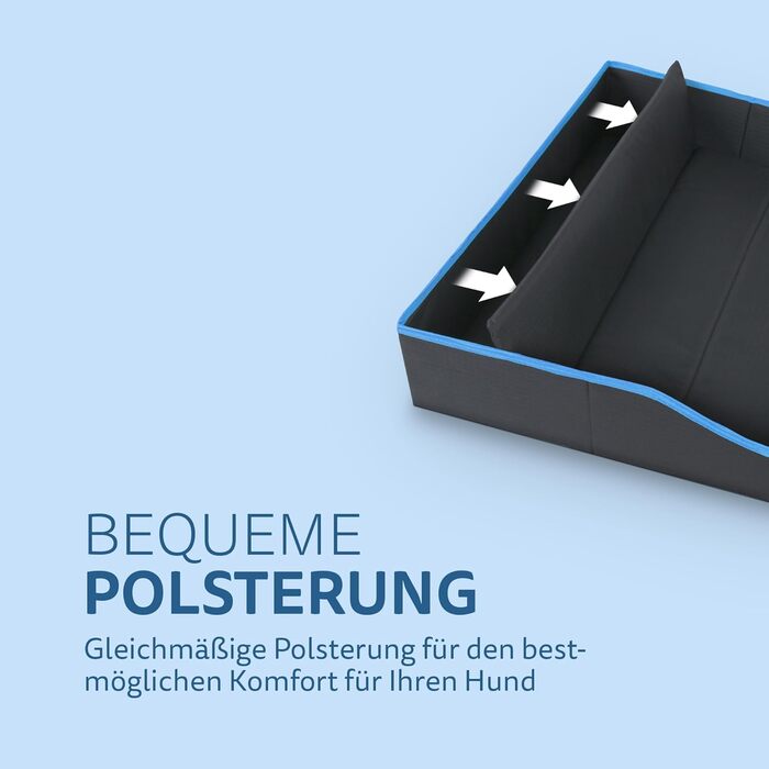 Складане ліжко для собак та котів Bestlivings - (80x60 см) - блакитне туристичне ліжко для тварин зі стабільним каркасом