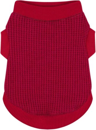 Теплий та функціональний легкий собачий пуловер для маленьких цуценят; еластичний кольоровий одяг з легким у надяганні дизайном, ідеальний для чихуахуа та йоркширських терьерів – покращує комфорт (Великий, Бордовий)