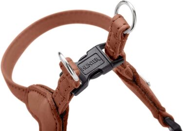 Нашийник для собак HUNTER SOHO MINI, колір: коричневий (cognac), з натуральної шкіри, м'який, не травмує шерсть, легкий, для маленьких собак та цуценят, Made in Germany, розмір XXS-XS/2