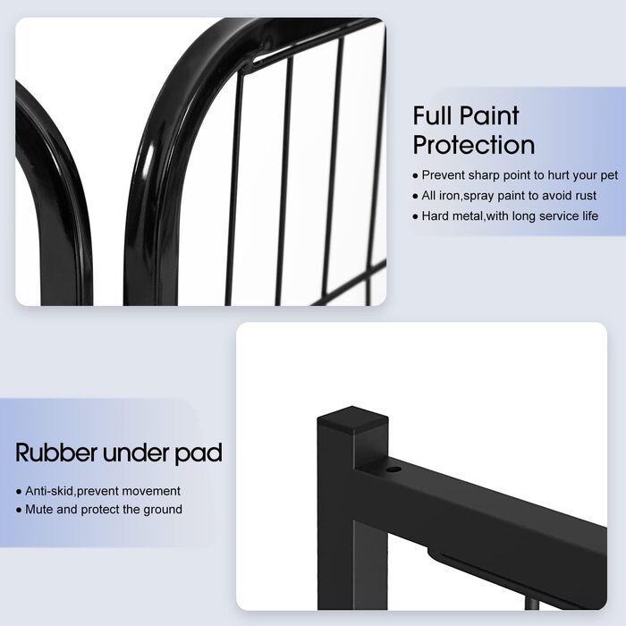 Металеве вольєр для собак BestPet з дверима, 32 панелі, для великих, середніх та малих собак. Розміри: 61x81,3x101,6 см