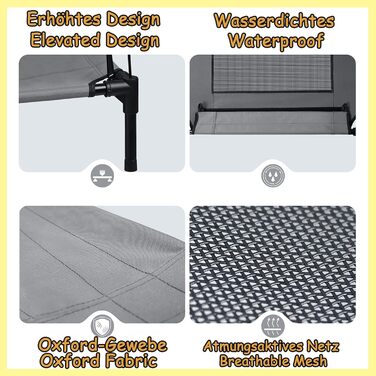 Крісло-ліжко для собак з балдахіном, лежанка для котів та собак, вуличне/домашнє, 76x61x76 см (M) / 122x92x102 см (XL)