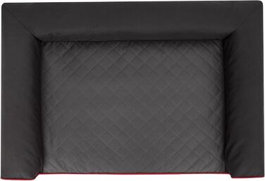 Килимок для собак, лежанка для собак, XL, 80x55 см, чорний з сірою матрацом