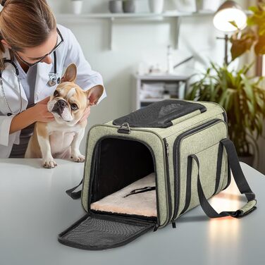 Розкладна переноска для котів і собак Petsfit, авіаційна сумка для тварин з оксфордської тканини, з плечовим ременем, розширювана