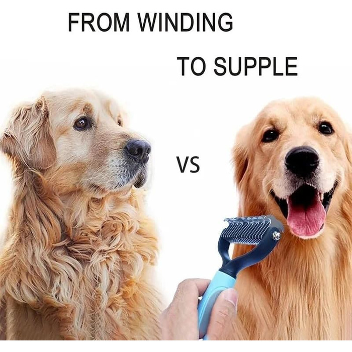 Щітка для собак, синього кольору, для догляду за шерстю. Ефективна та якісна, L, S1-blue