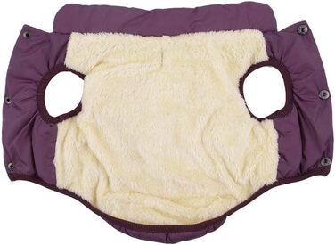 MISSMAO Теплий зимовий теплий одяг для собак з флісовою підкладкою та світловідбиваючими елементами (2XL, Темно-фіолетовий)