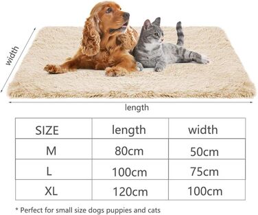 М'яка ковдра для собак та котів: флісова підстилка для тварин, 75 x 100 см (Бежева)