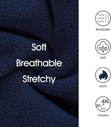 Теплий флісовий світшот-худі IECOii для великих собак, блакитний (4XL)