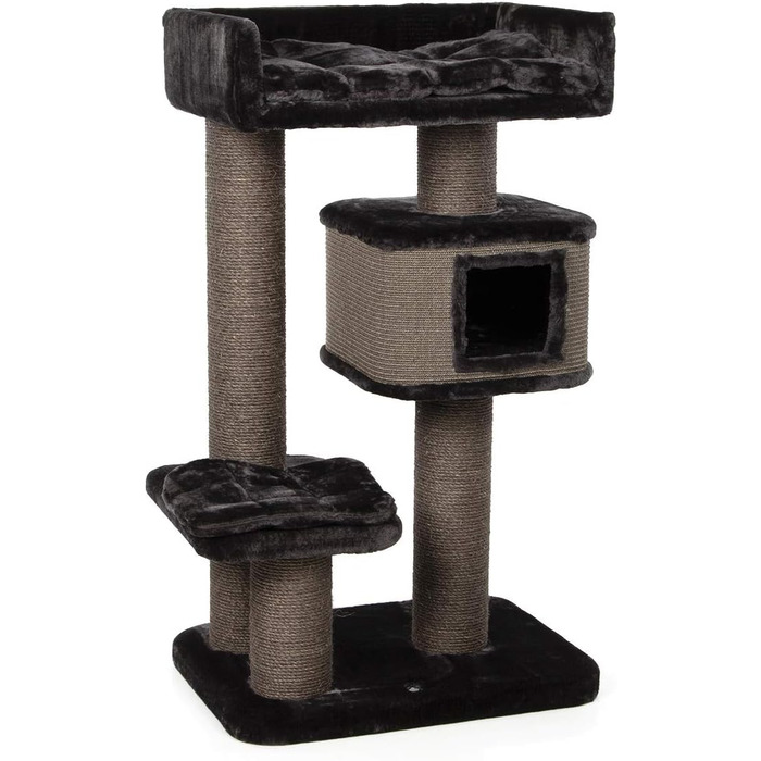 Дряпка для котів Kratzbaum Portland антрацит - велика, з міцними сизалевими стовпчиками, 69x47x124 см