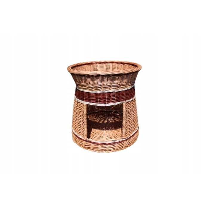 Будиночок-кошик для кота Wicker, коричневий, круглий (44 x 44 x 46 см)