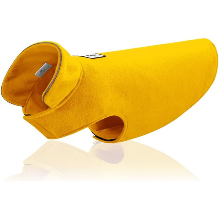 Зимовий пуловер для собак з флісу Polar Fleece - теплий одяг для собак. Зимова куртка для собак з бавовни (S, жовтий)